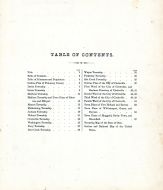 Table of Contents, Pickaway County 1871